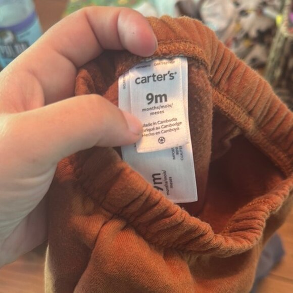 Carters 9 months Gray and Brown Sweatpants & Joggers for Everyday Comfort - Picture 7 of 7